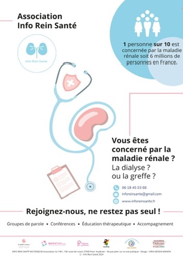 Info Rein Santé : accompagner, informer et soutenir les personnes concernées par la maladie rénale